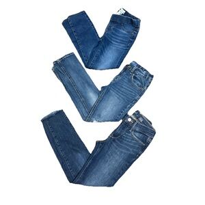 Girl’s Size 8 Jean LOT Of 3 Skinny Distressed Old Navy SO School Classic Casual